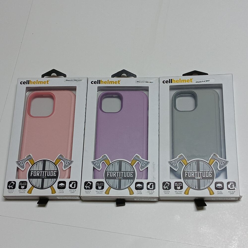 Lot of 3 CellHelmet Fortitude Series Cases iPhone 13 Pro Shockproof Protective